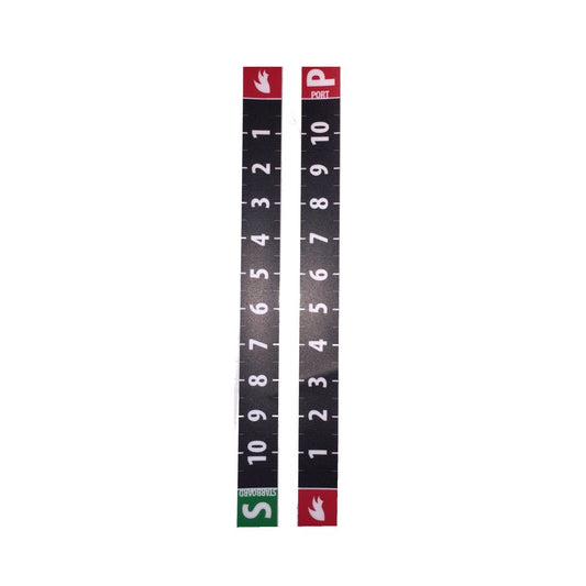 Calibration Sticker - Number Graduated Port/Starboard (16.5cm x 2cm) - set of 2
