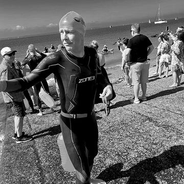 photo of rigger doing their chosen sport of open water swimming