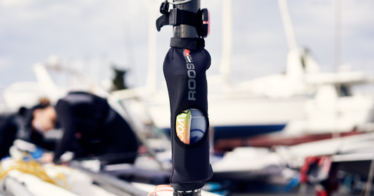 Image of Rooster Joey Bottle Holder containing Voom bar and Rooster water bottle.