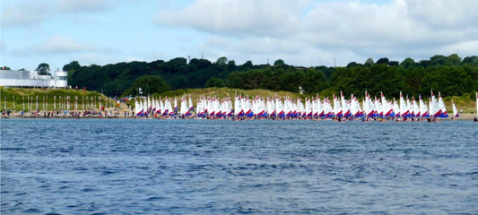 Topper sail boats racing at Pwllheli.