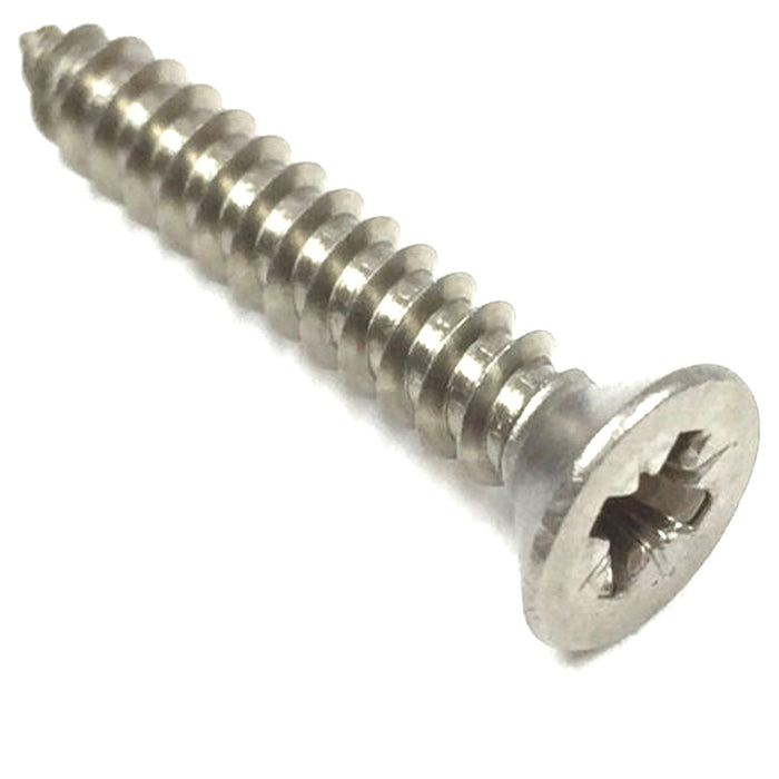 Self Tapping Screw Gauge 10 x 1.25" Pozi CSK Head - A4 Stainless Steel