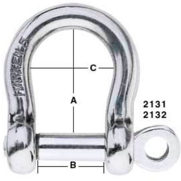 Harken 2132 5mm Forged Shallow Bow Shackle