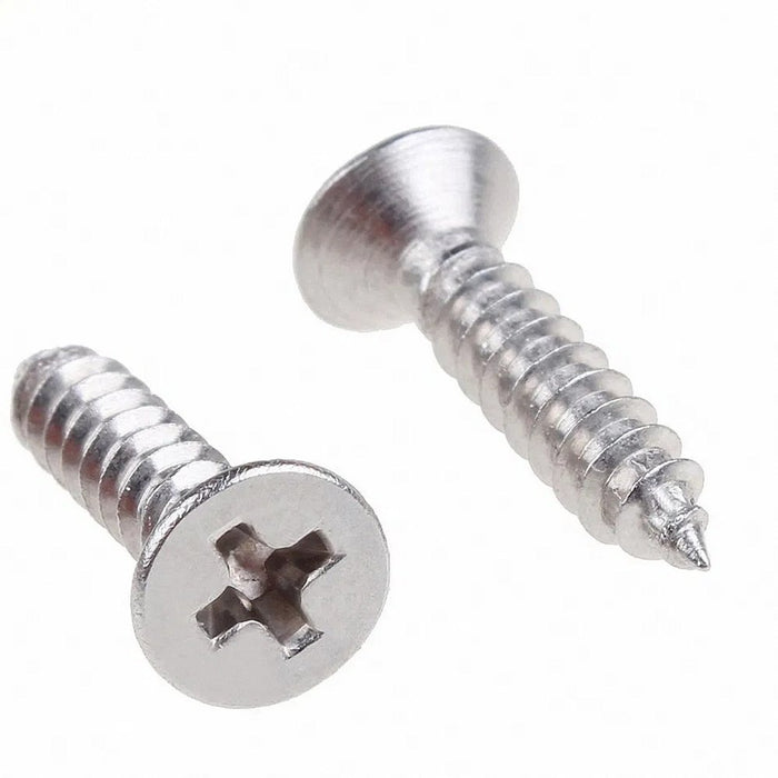 Self Tapping Screw Gauge 10 x 0.75" Pozi CSK Head - A4 Stainless Steel