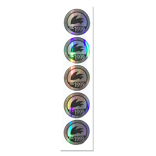 ROOSTER Holographic '99 Stickers 50mm (Strip of 5)