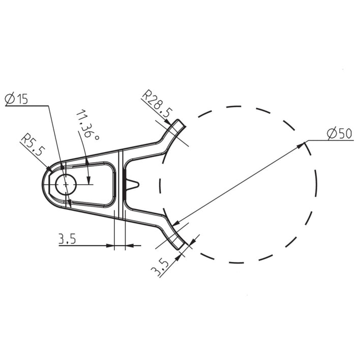 Selden 508-740-01 Gooseneck for the 2420 mast section
