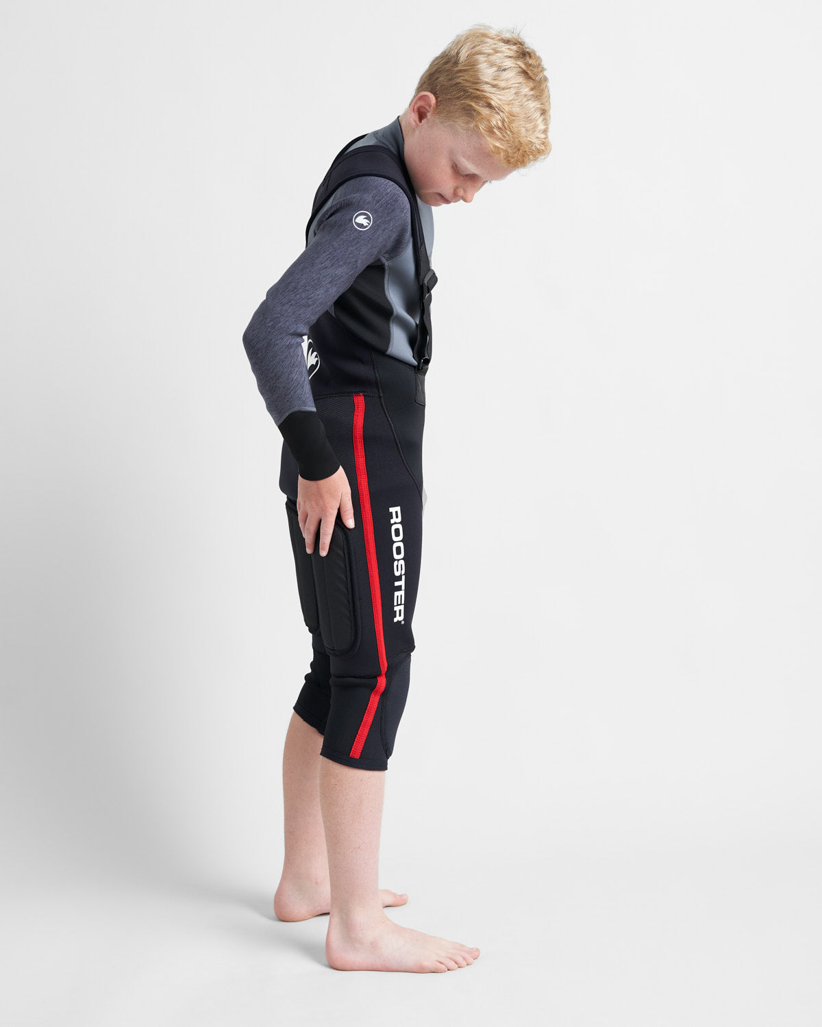 Rooster Sailing 3/4 Hikers for Juniors, Unisex, Black, Classic