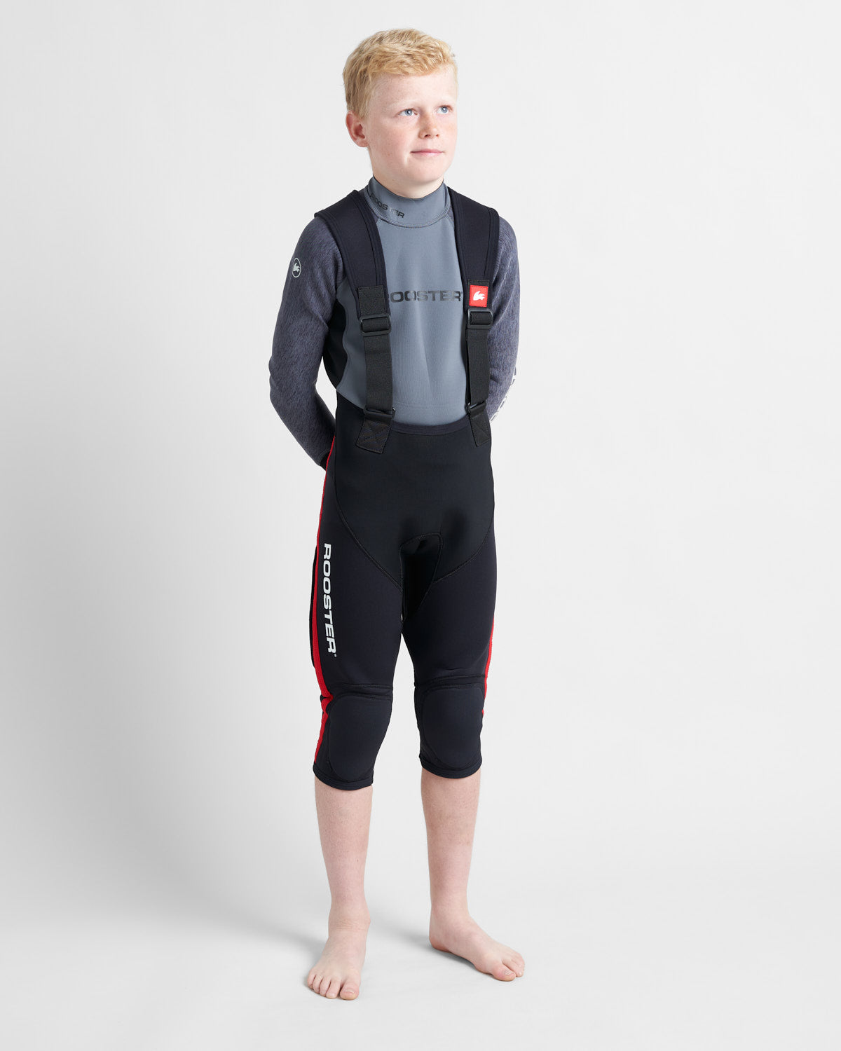 Rooster Sailing 3/4 Hikers for Juniors, Unisex, Black, Classic