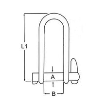 Load image into Gallery viewer, Halyard Shackle with locking pin